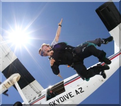 skydiving arizona during perfect weather