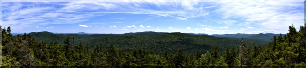 panorama of vermont skydiving near the Green Mountains